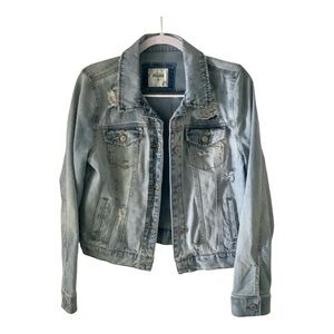 Mudd Woman Jacket Jeans Blue Ripped Size M